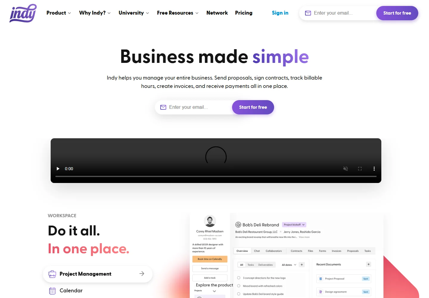 WeAreIndy, Freelancer CRM preview