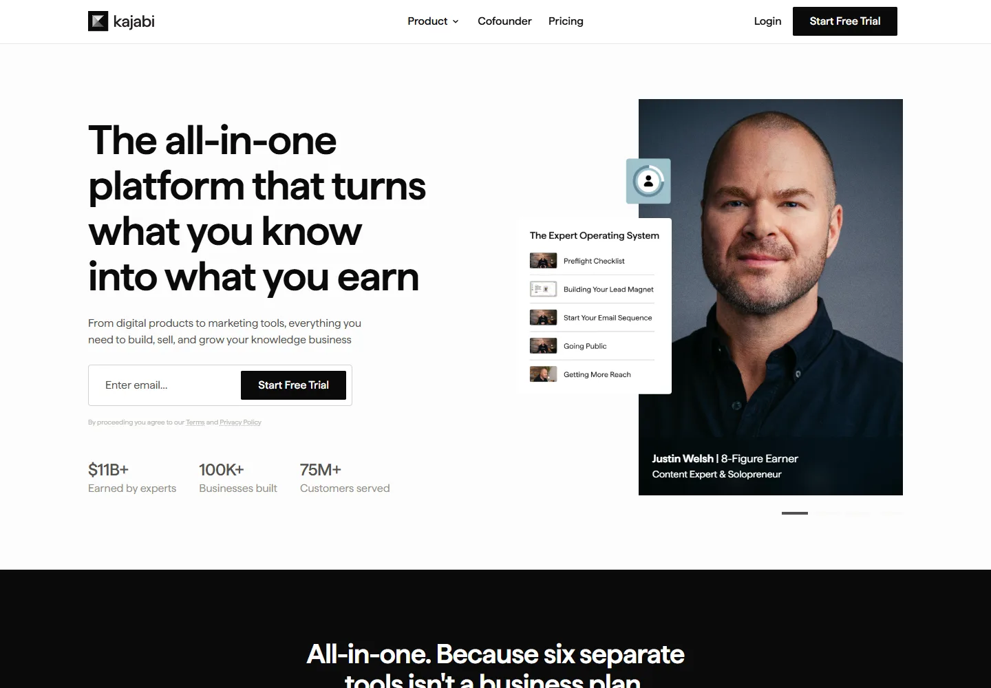 Kajabi, Creator Business Platform preview