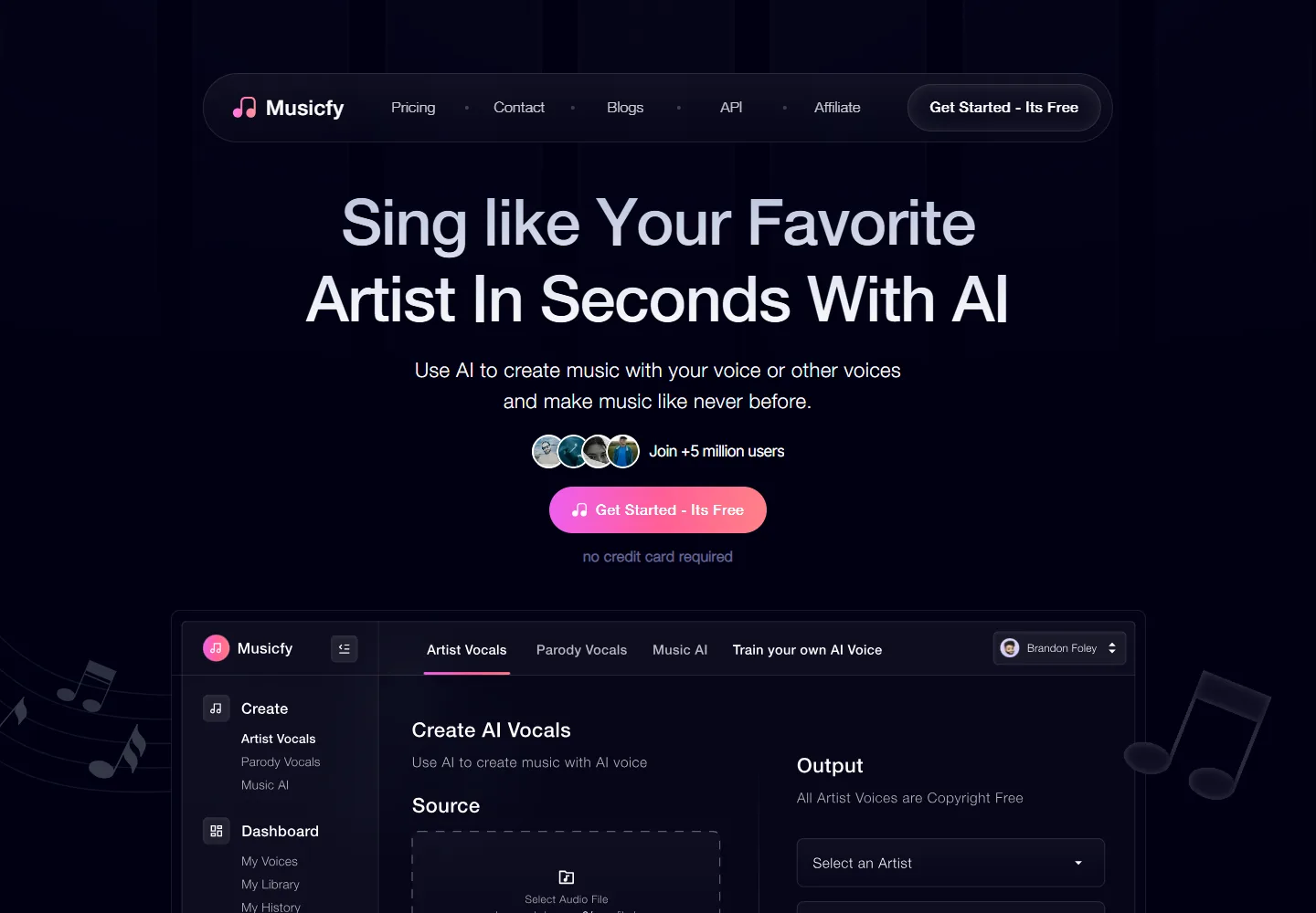Musicfy, AI Voice Song Generator preview